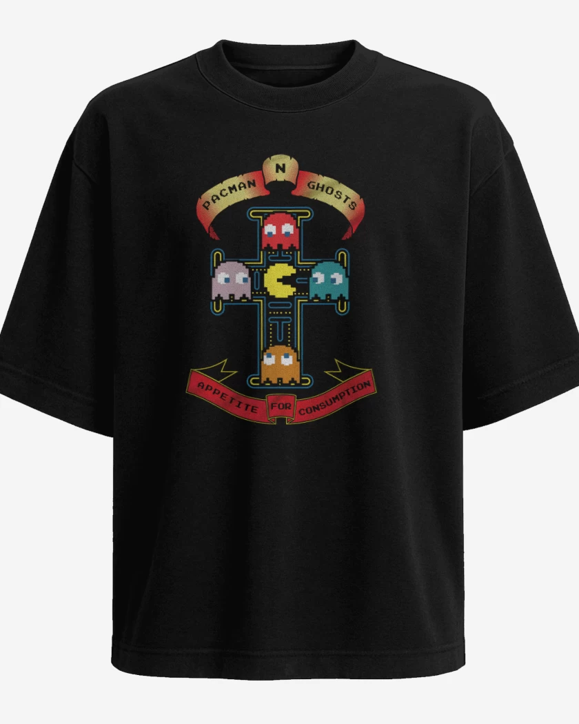 Polera Oversize Pacman And Ghosts