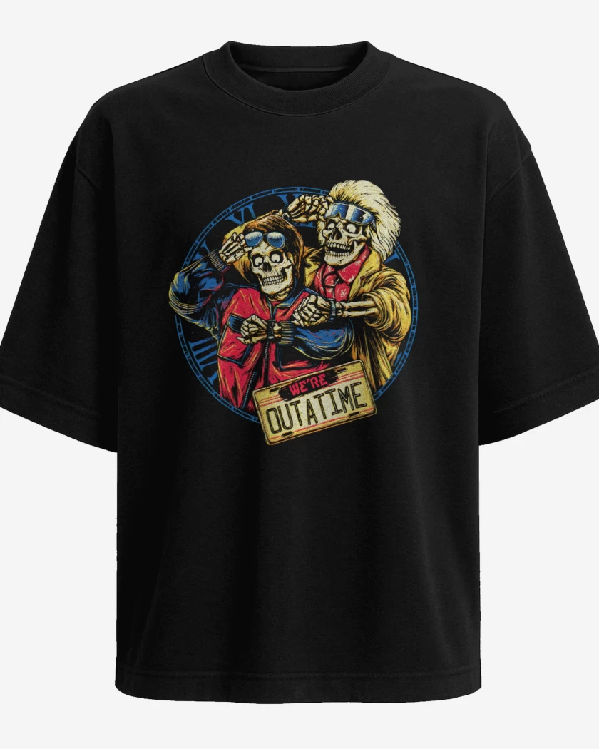 Polera Oversize Negro de Volver al futuro 