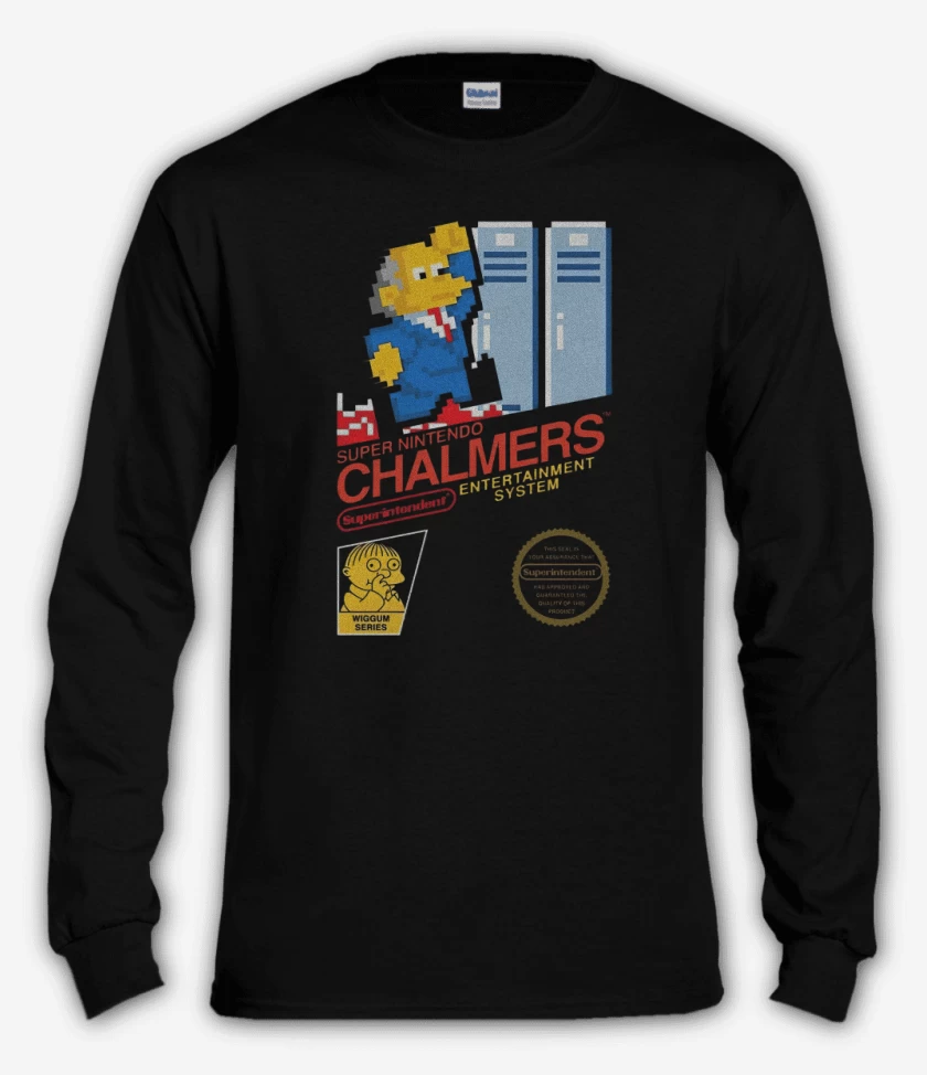 Polera manga larga Negro de Super nintendo Chalmers