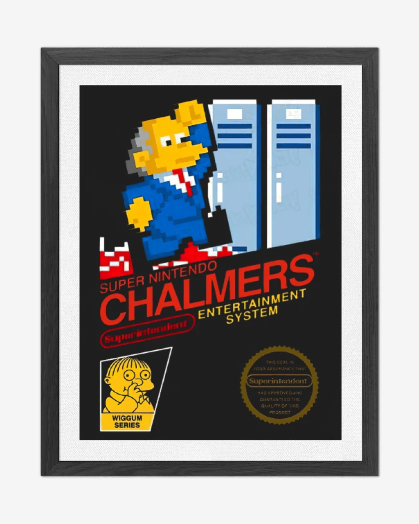 Cuadro decorativo Negro de Super nintendo Chalmers