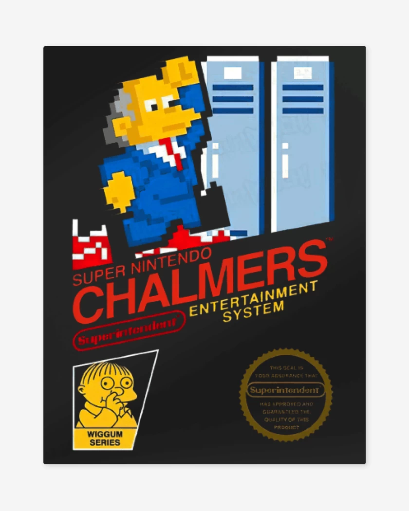 Print metalico Negro de Super nintendo Chalmers
