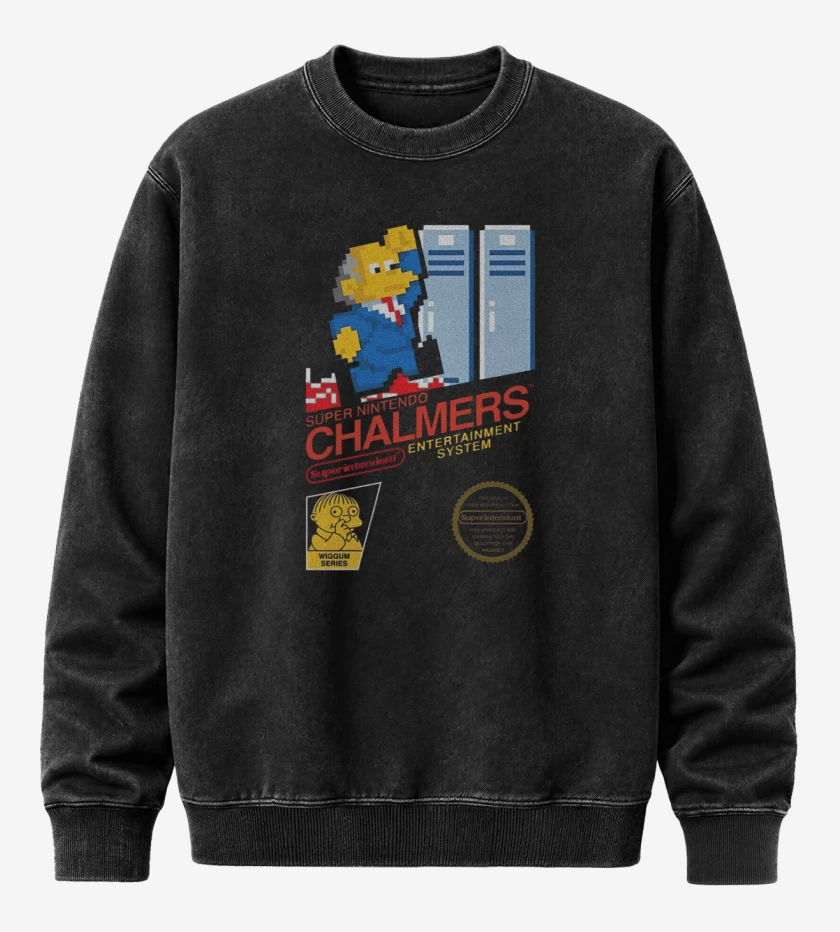 Poleron Polo Acid Wash Negro de Super nintendo Chalmers