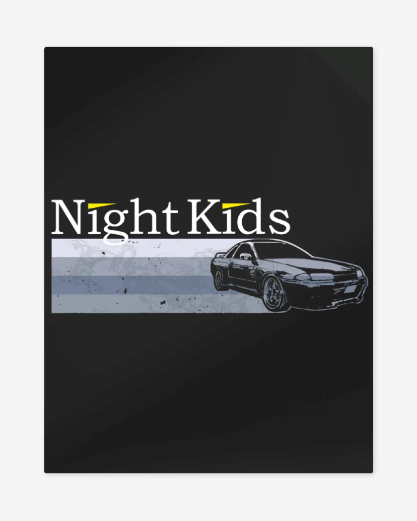 Print metalico Night kids