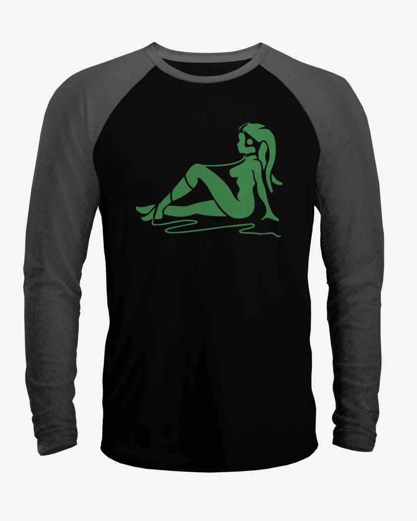 Polera Raglan Negro / Negro Heather de Twilek mudflap