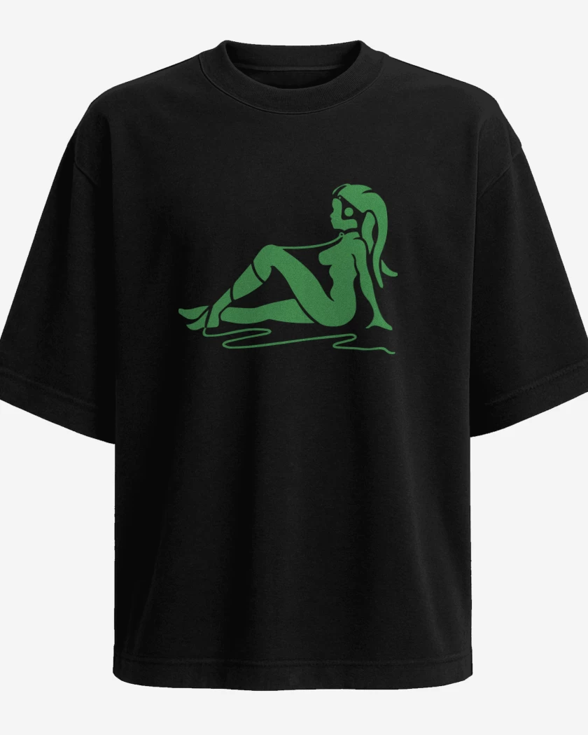 Polera Oversize Negro de Twilek mudflap