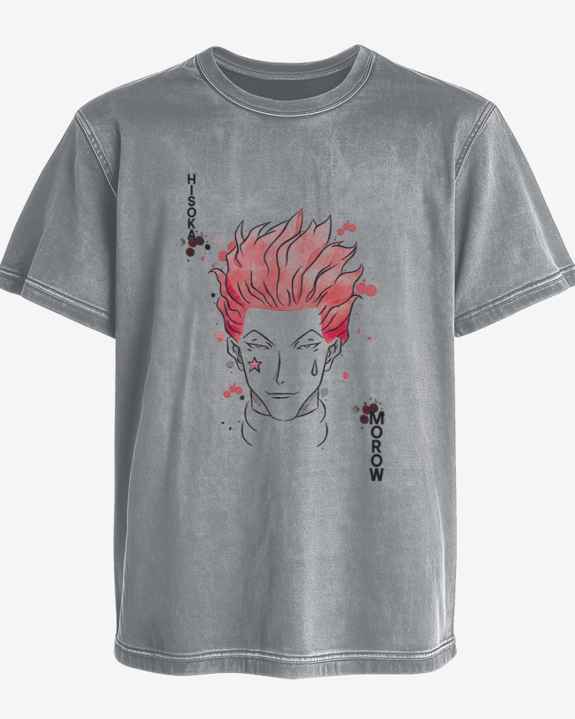 Polera desgastada Hisoka joker