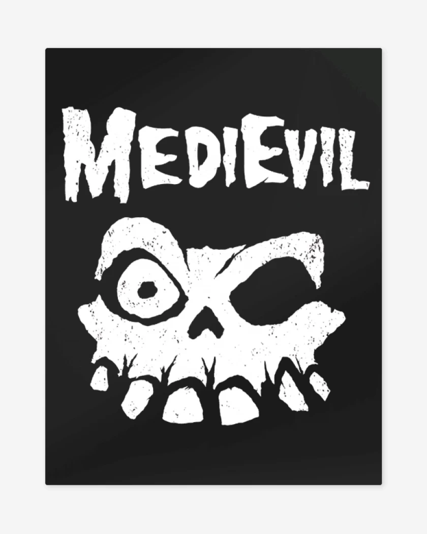 Print metalico Negro de Medievil