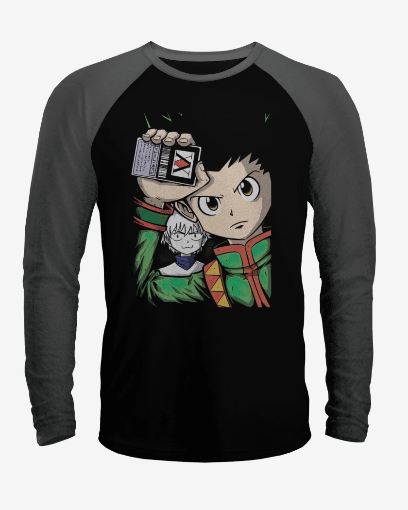 Polera Raglan Negro / Negro Heather de Gon