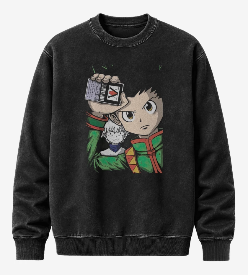 Poleron Polo Acid Wash Negro de Gon
