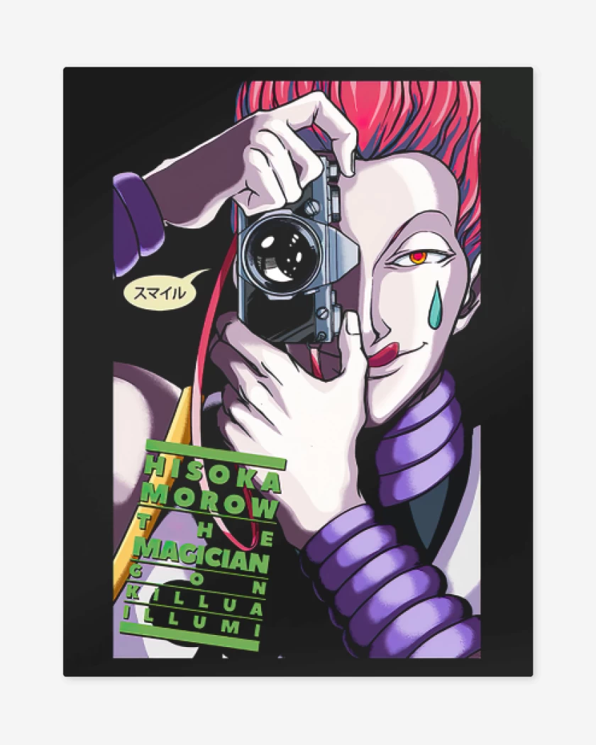 Print metalico Negro de Hisoka killing joke