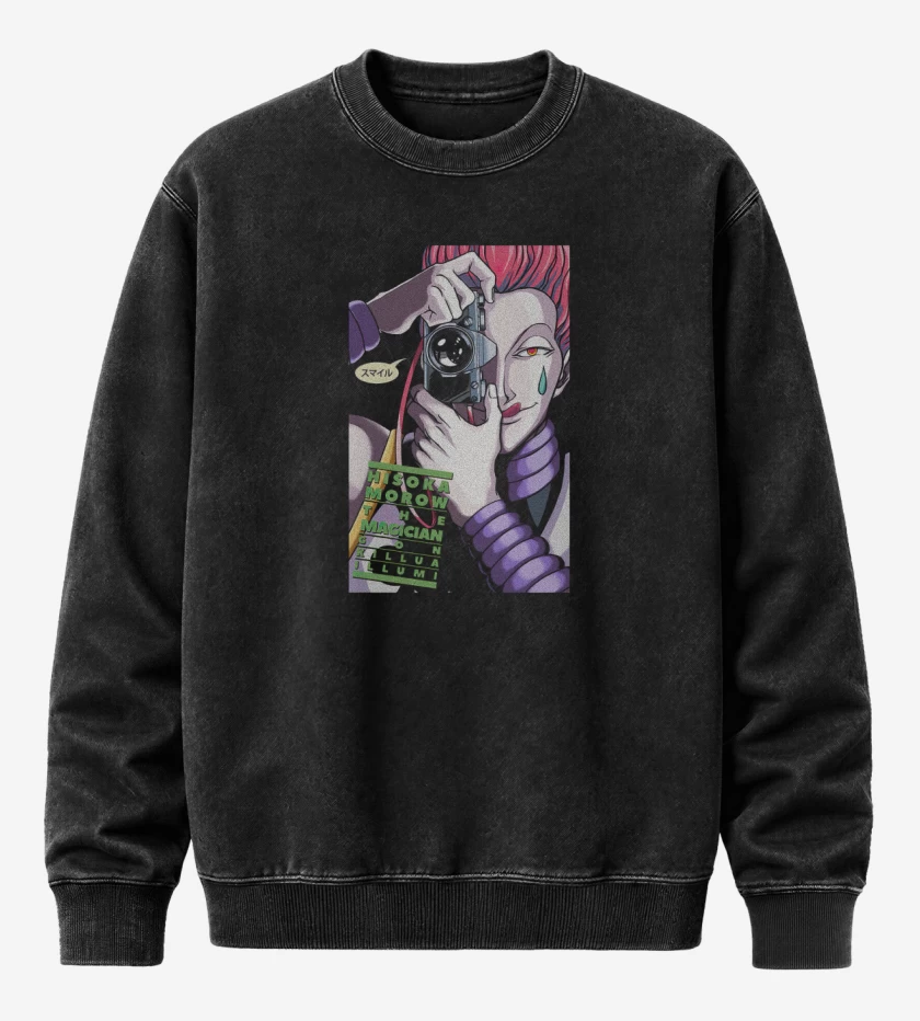 Poleron Polo Acid Wash Negro de Hisoka killing joke