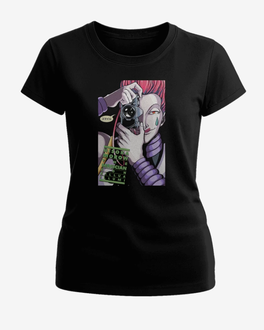 Polera de Mujer Negro de Hisoka killing joke