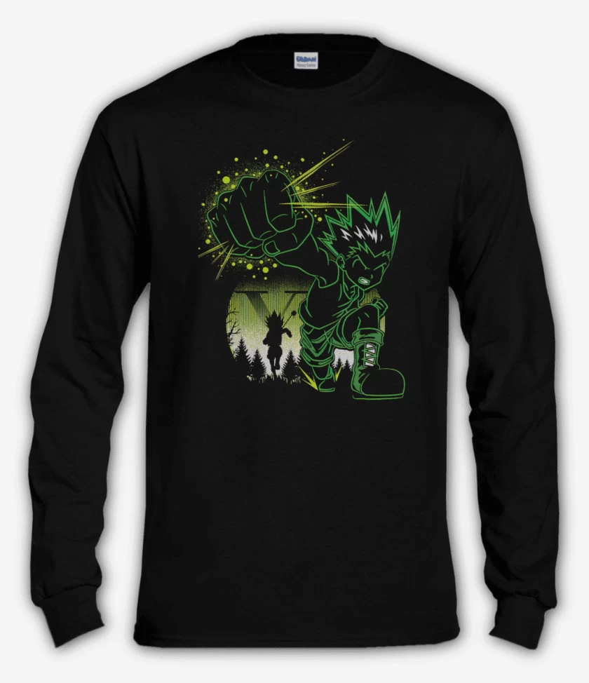 Polera manga larga Negro de Jajanken