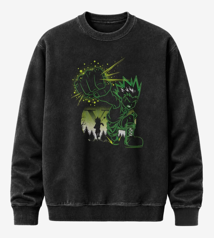 Poleron Polo Acid Wash Negro de Jajanken