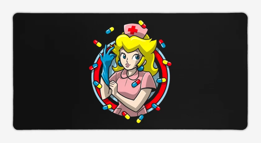Mouse pad Gamer Negro de Enfermera Peach