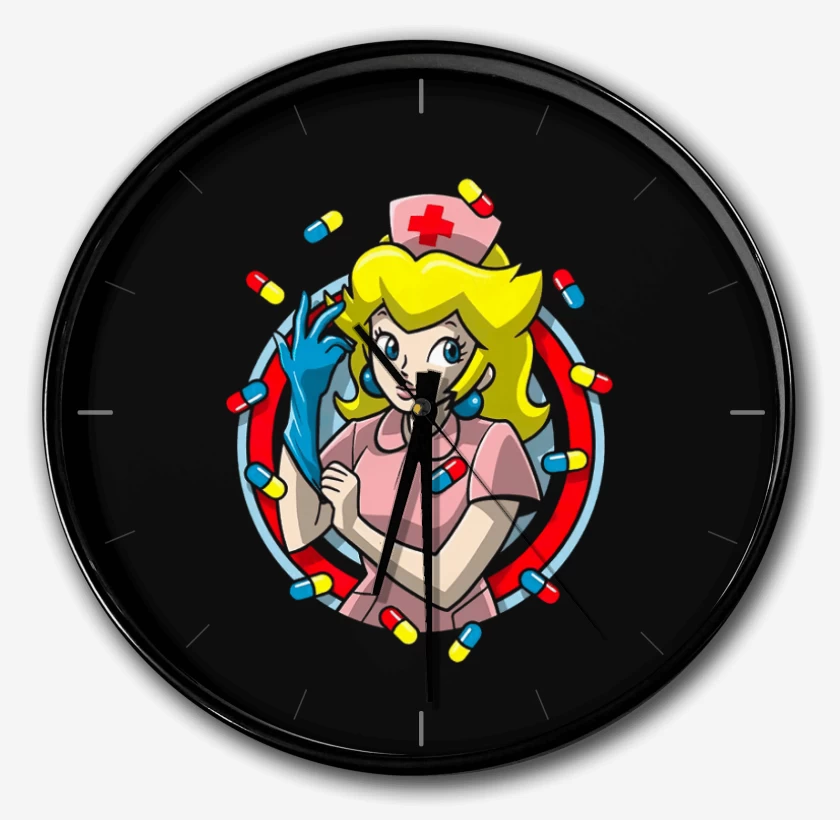 Reloj Negro de Enfermera Peach