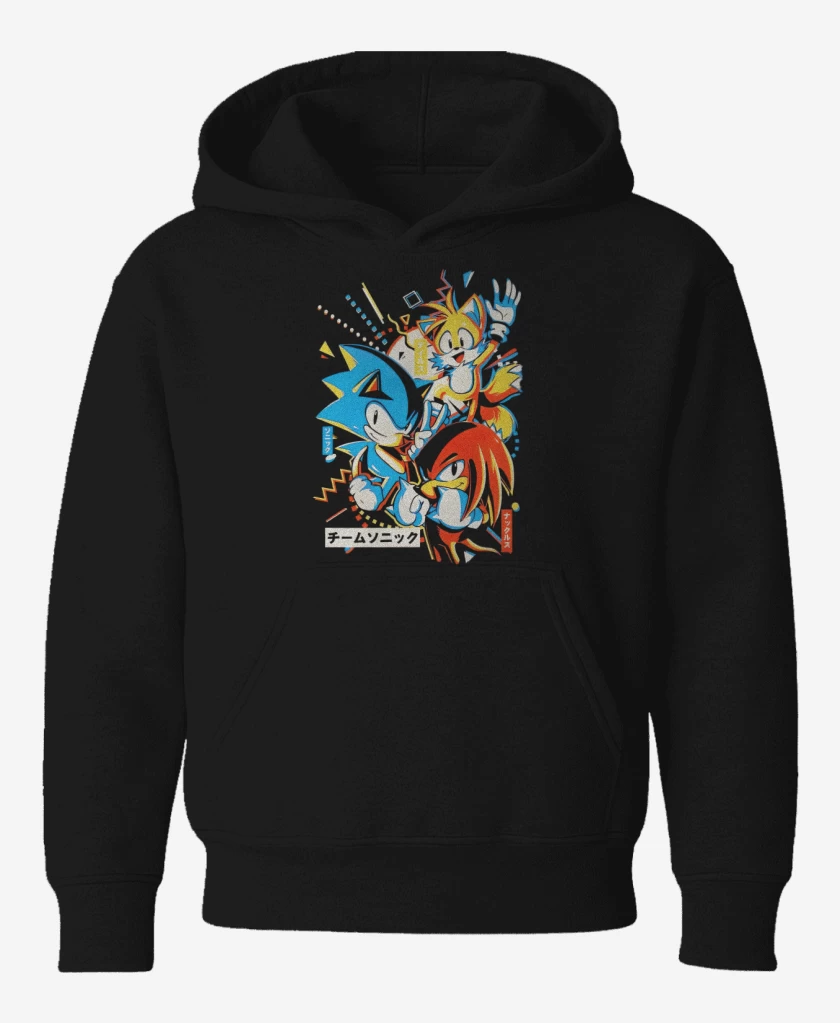 Poleron de niño Negro de Sonic and friends