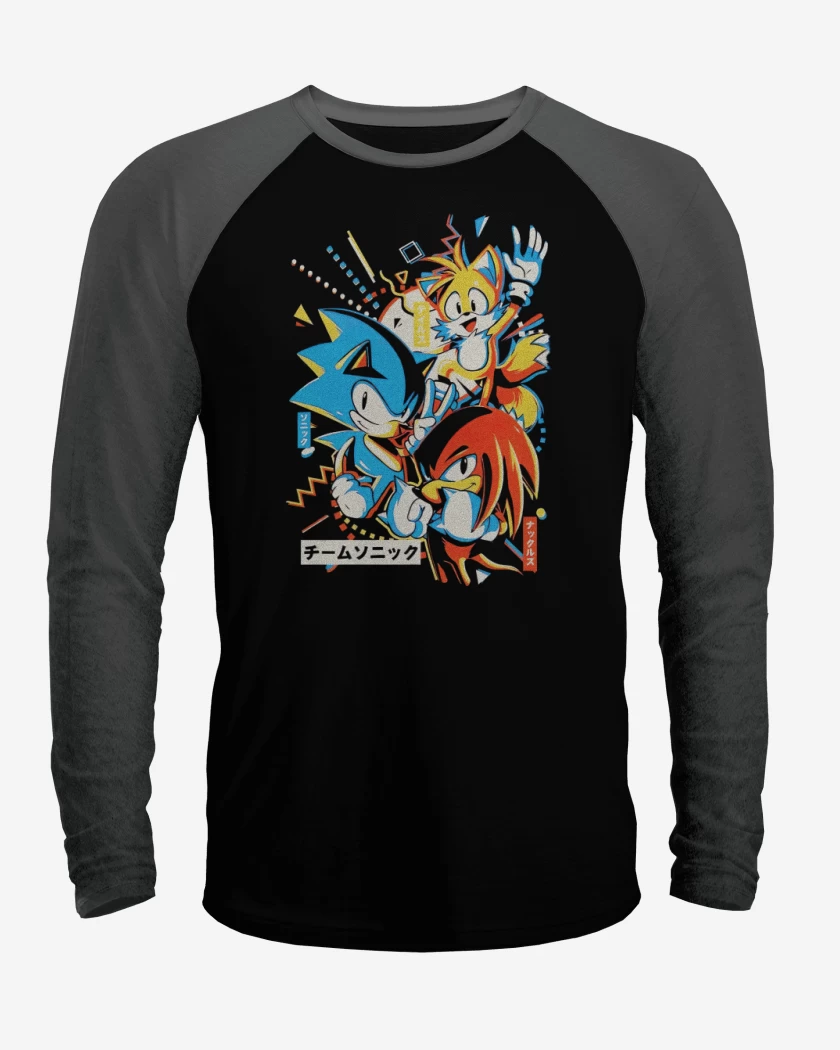 Polera Raglan Sonic and friends