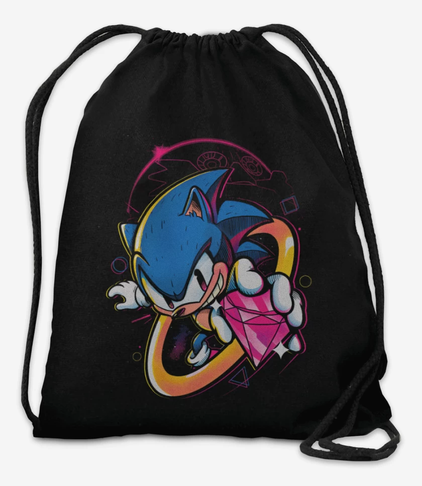 Mochila Negro de Sonic Diamonds