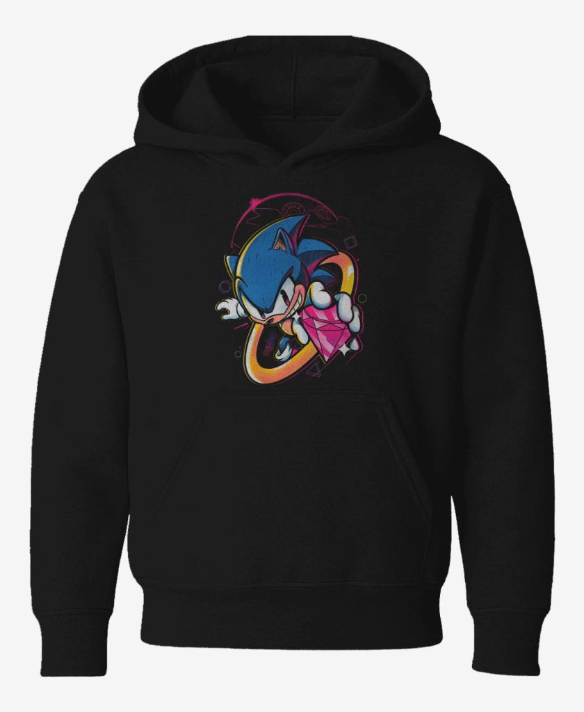 Poleron de niño Negro de Sonic Diamonds