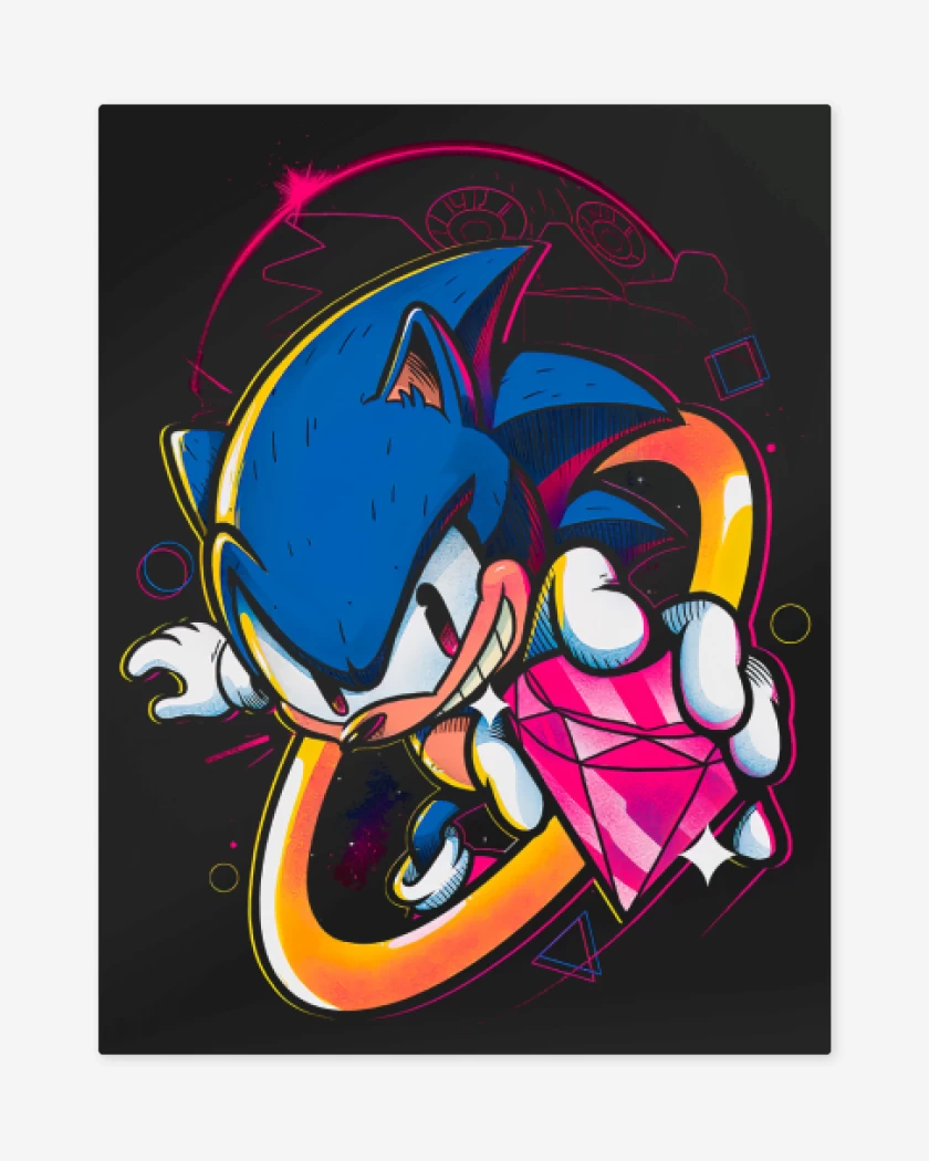 Print metalico Negro de Sonic Diamonds
