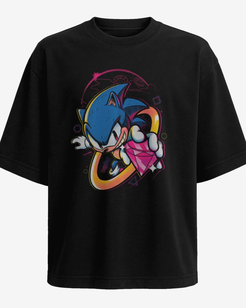 Polera Oversize Sonic Diamonds
