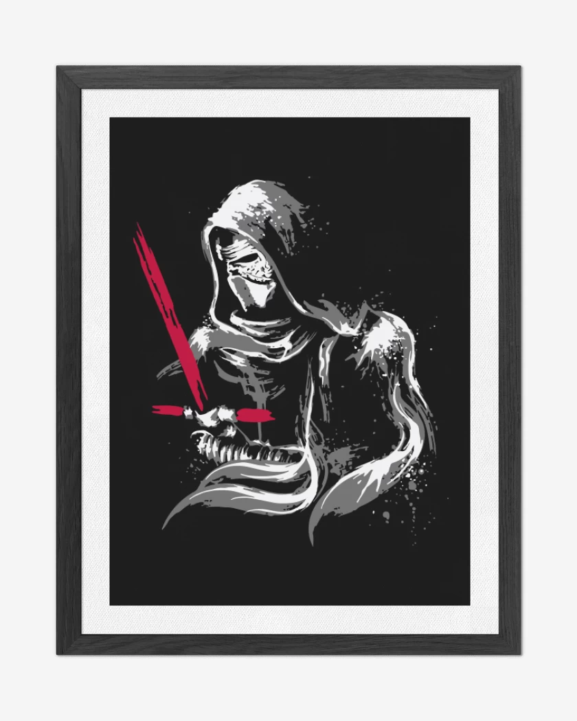 Cuadro decorativo Negro de Kylo Ren