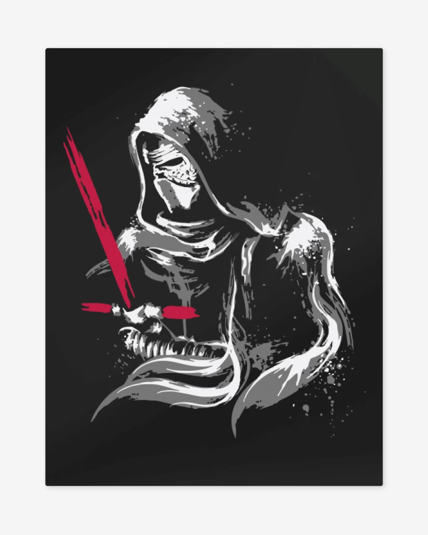 Print metalico Negro de Kylo Ren