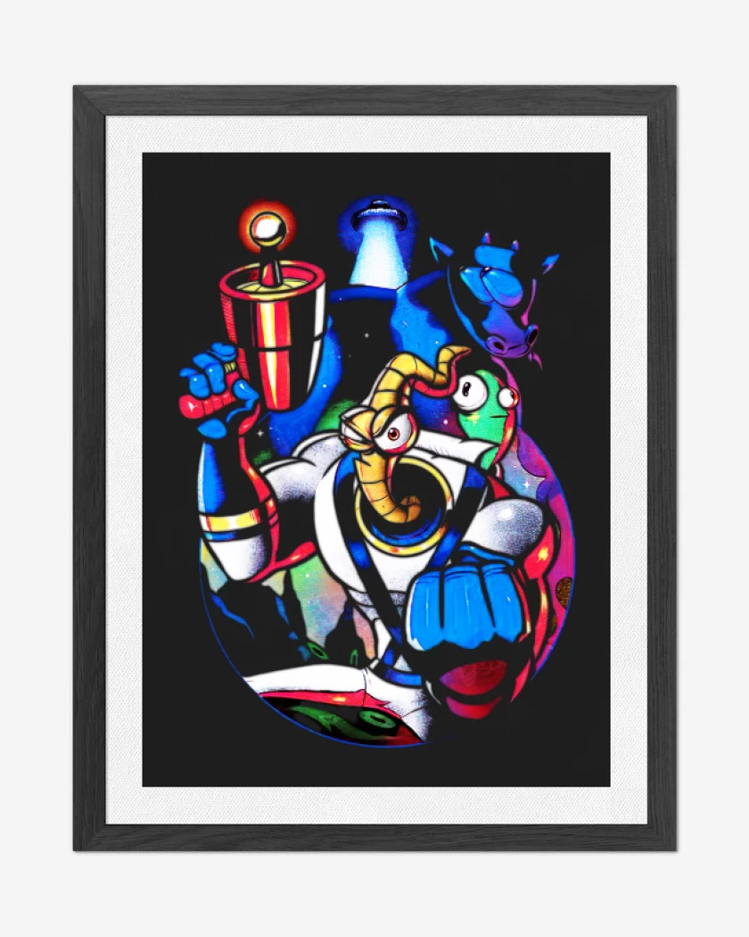 Cuadro decorativo Earthworm Jim 