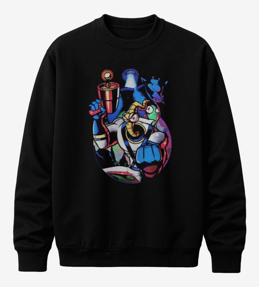 Poleron polo Negro de Earthworm Jim 