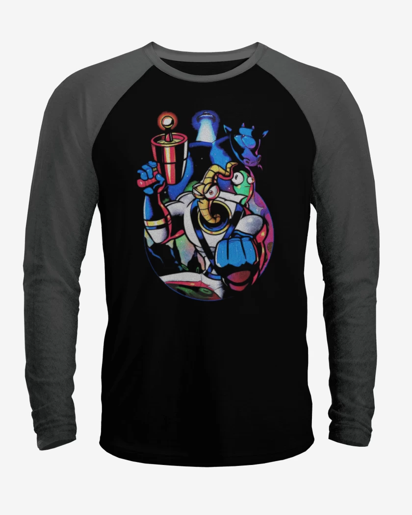 Polera Raglan Earthworm Jim 