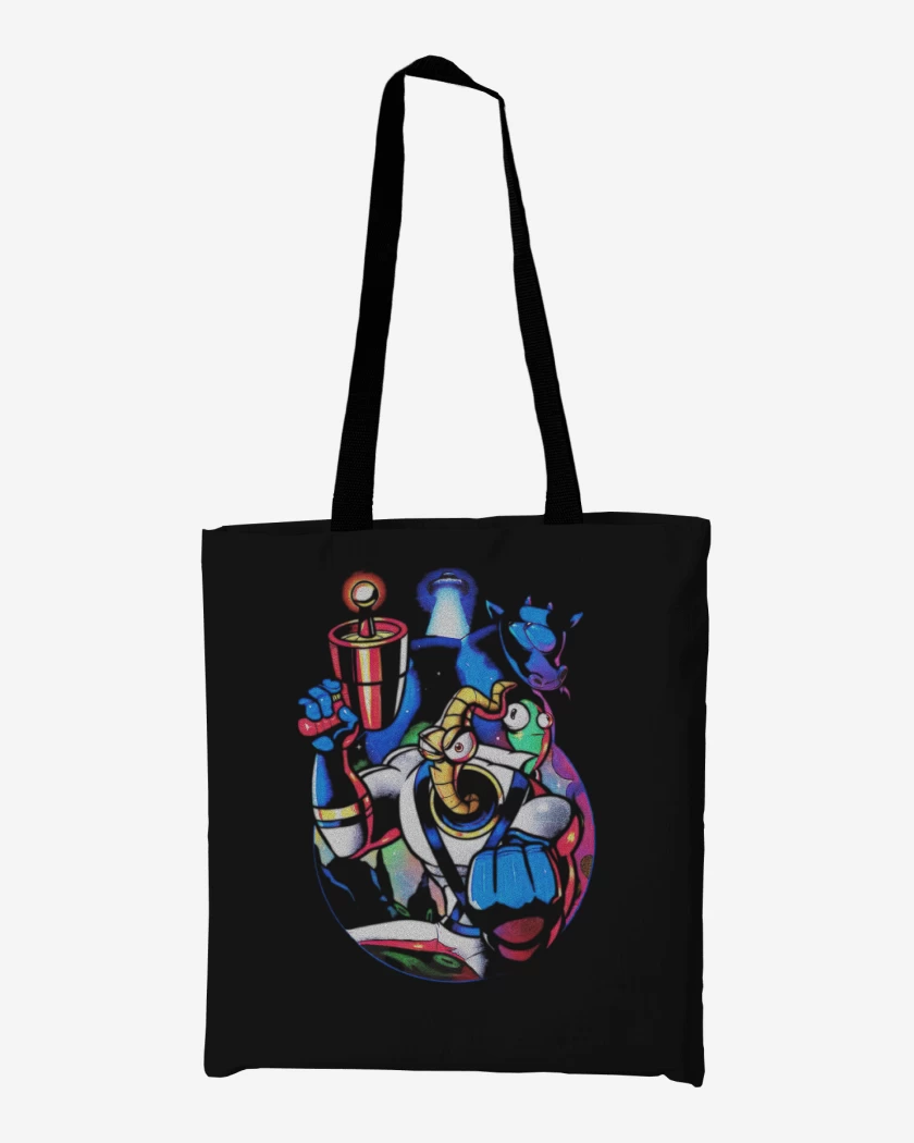 Totebag Negro de Earthworm Jim 