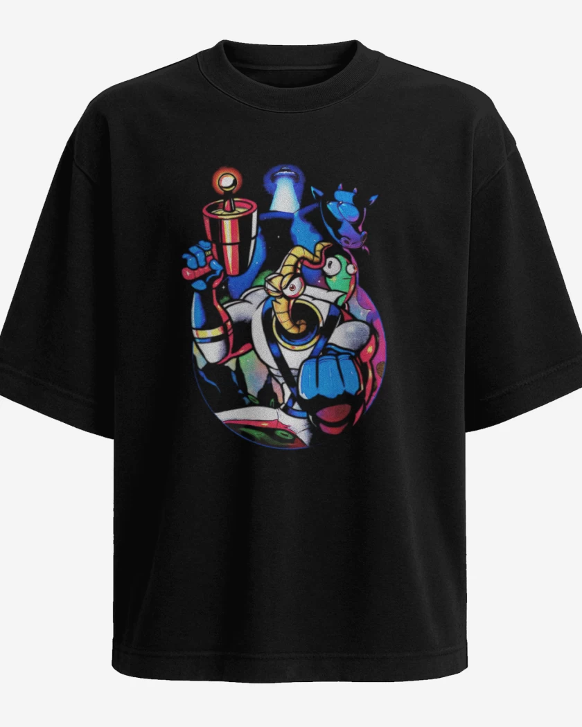 Polera Oversize Earthworm Jim 