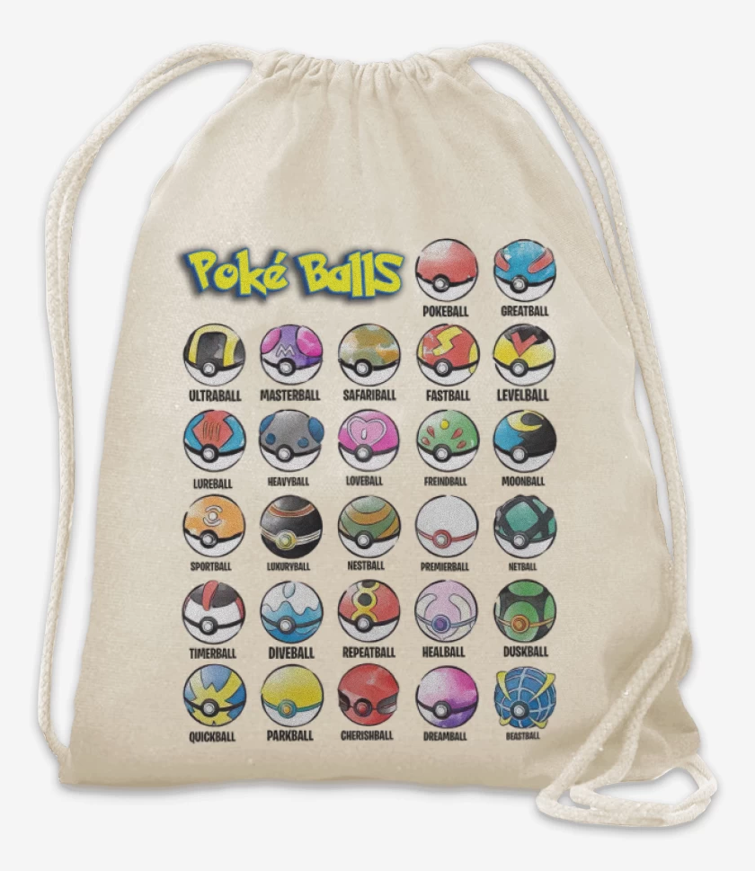 Mochila Blanco de Pokeballs