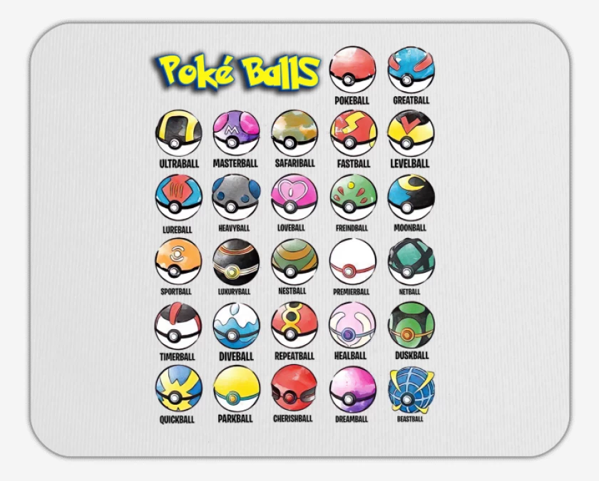 Mousepad Pokeballs