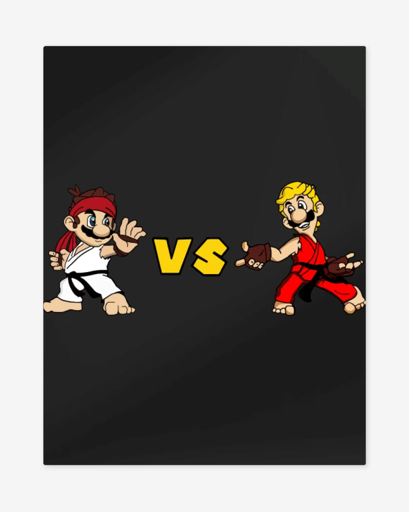 Print metalico Negro de MaRyu vs Luigent