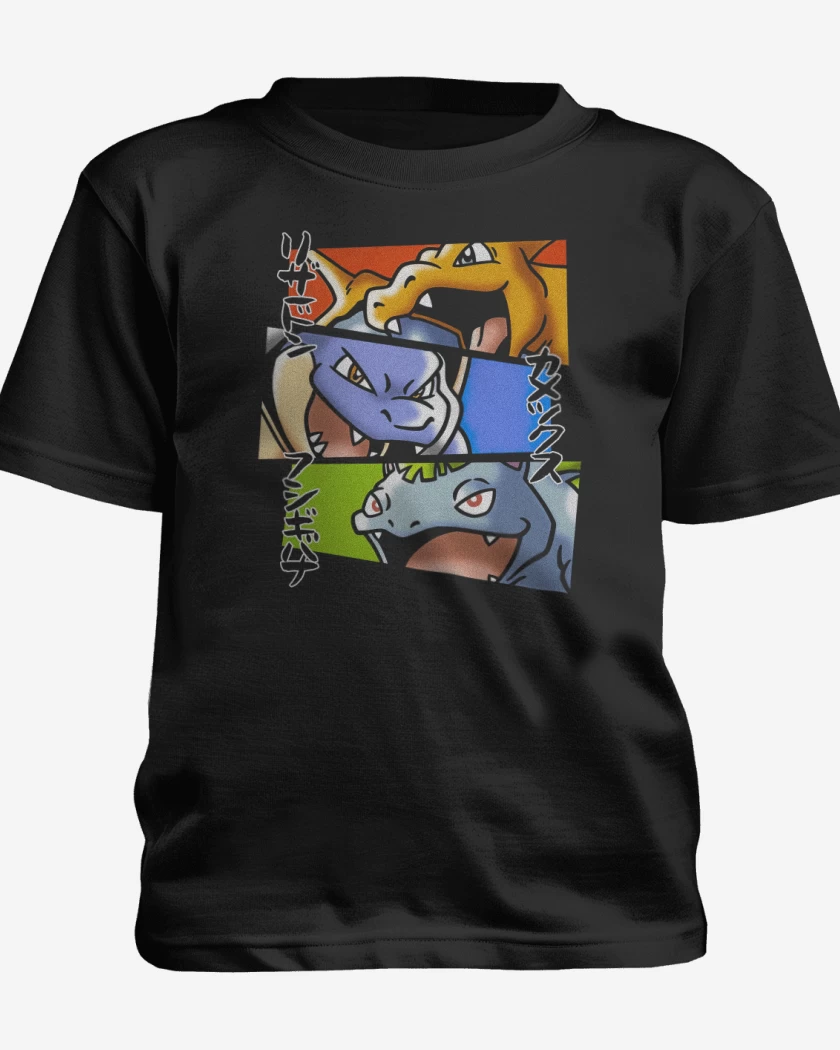 Polera de niño Negro de Kanto Evolutions
