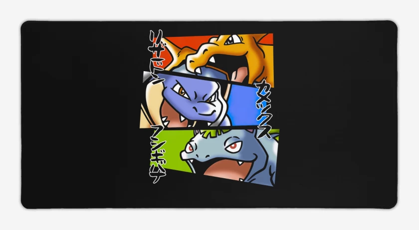 Mouse pad Gamer Negro de Kanto Evolutions
