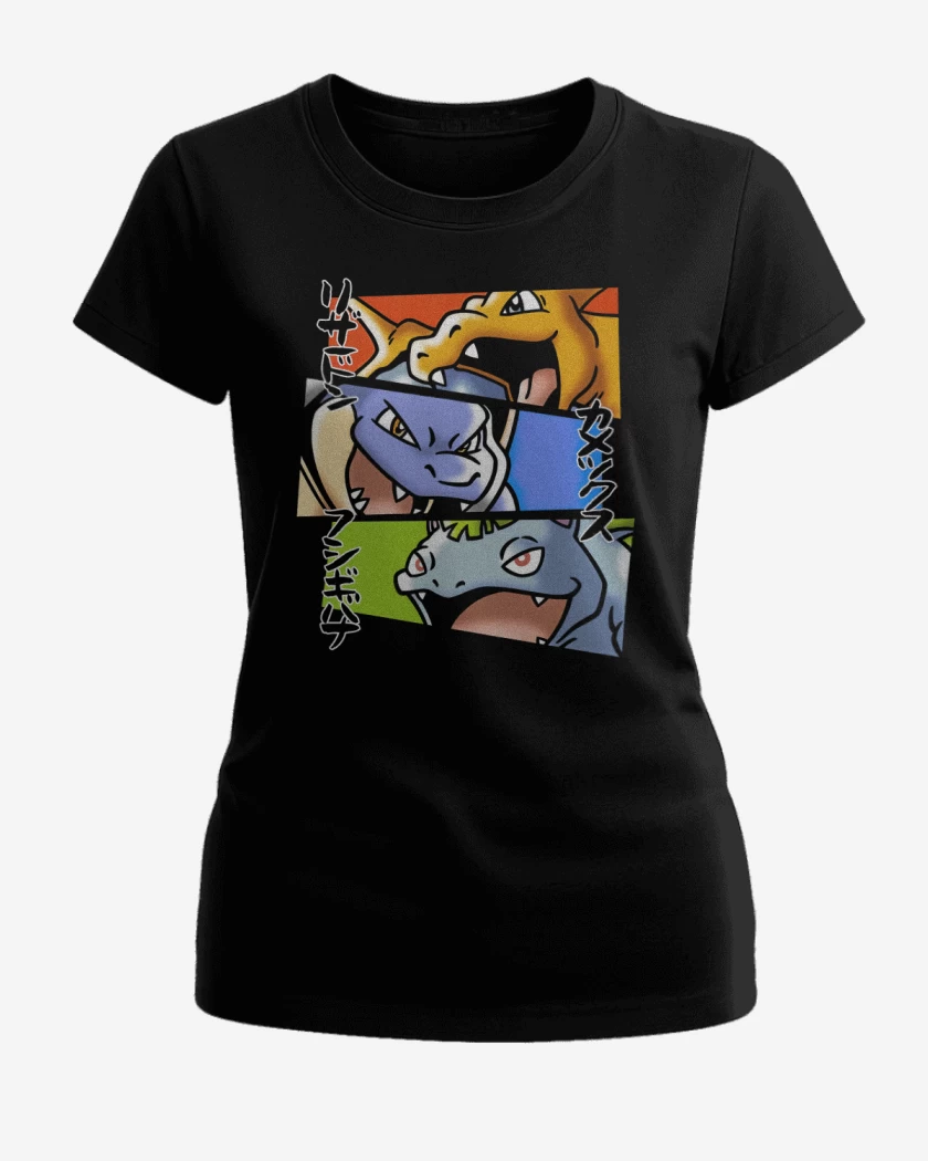 Polera de Mujer Negro de Kanto Evolutions
