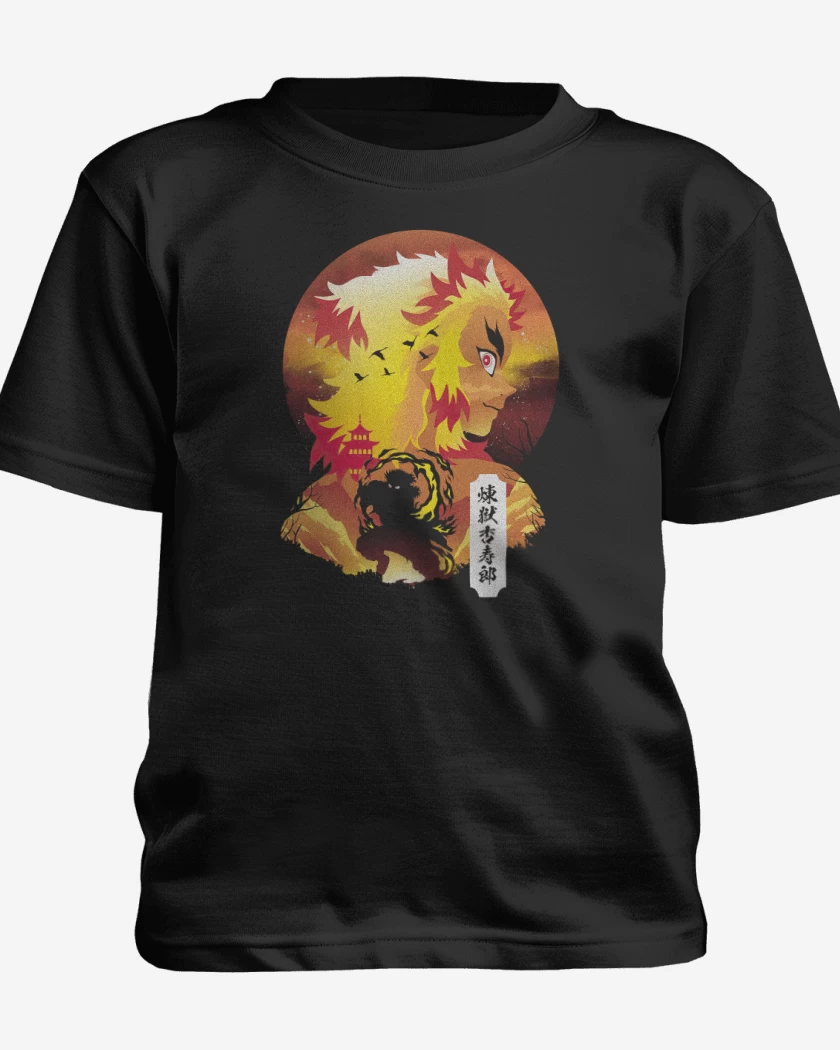 Polera de niño Rengoku de Fuego