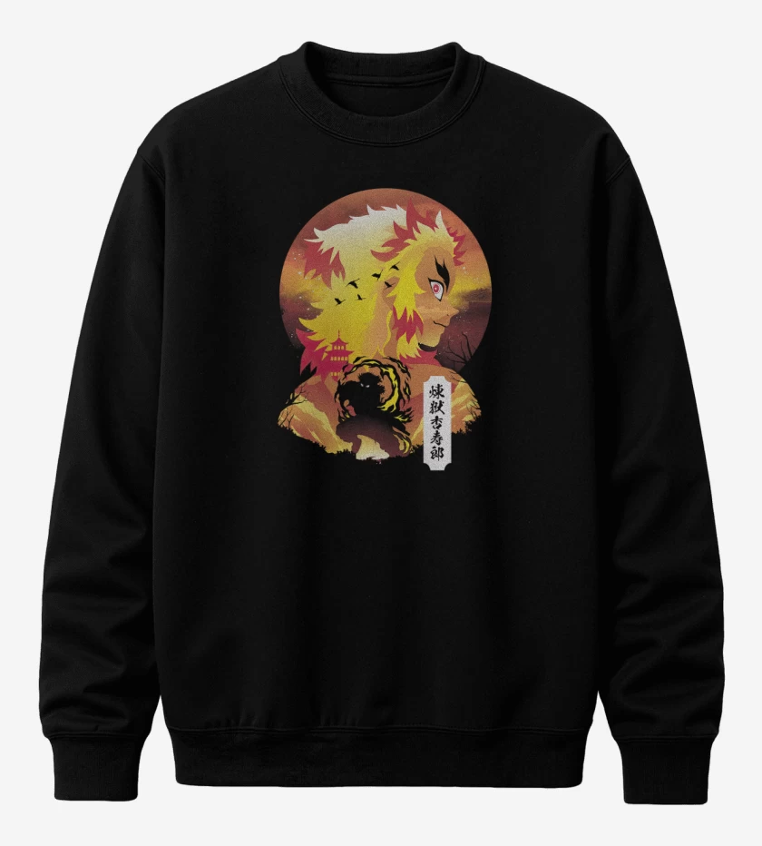 Poleron polo Rengoku de Fuego