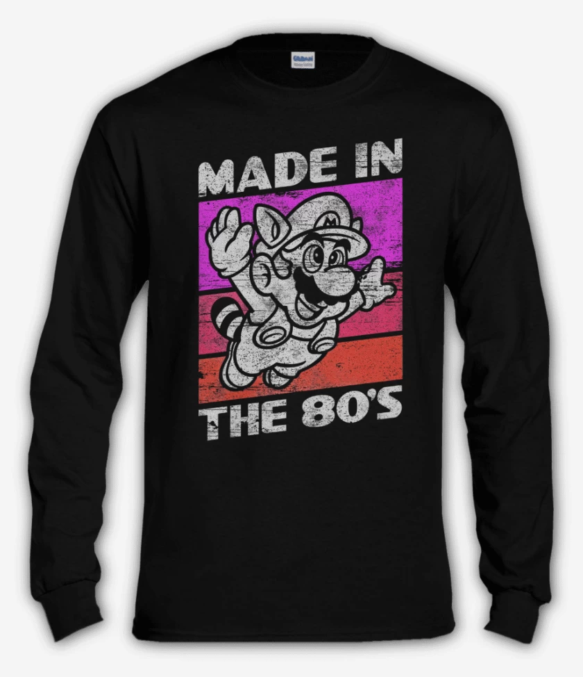 Polera manga larga Negro de Made in the 80