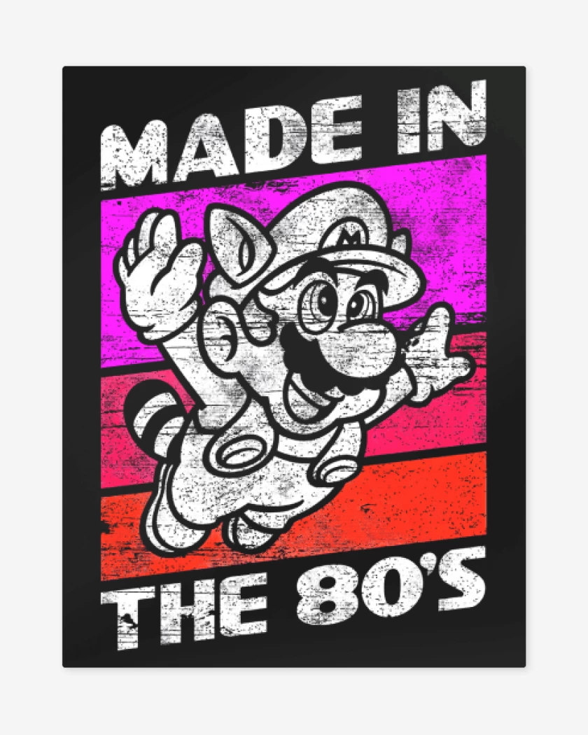 Print metalico Negro de Made in the 80