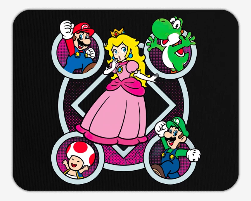 Mousepad Super bigote Durazno