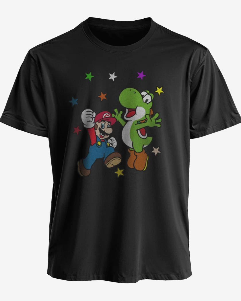Polera Super bigote y su dinosaurio