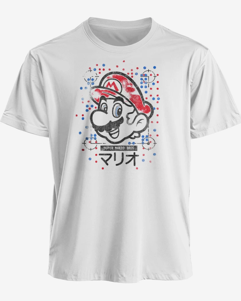 Polera premium Blanco de Super bigote  light