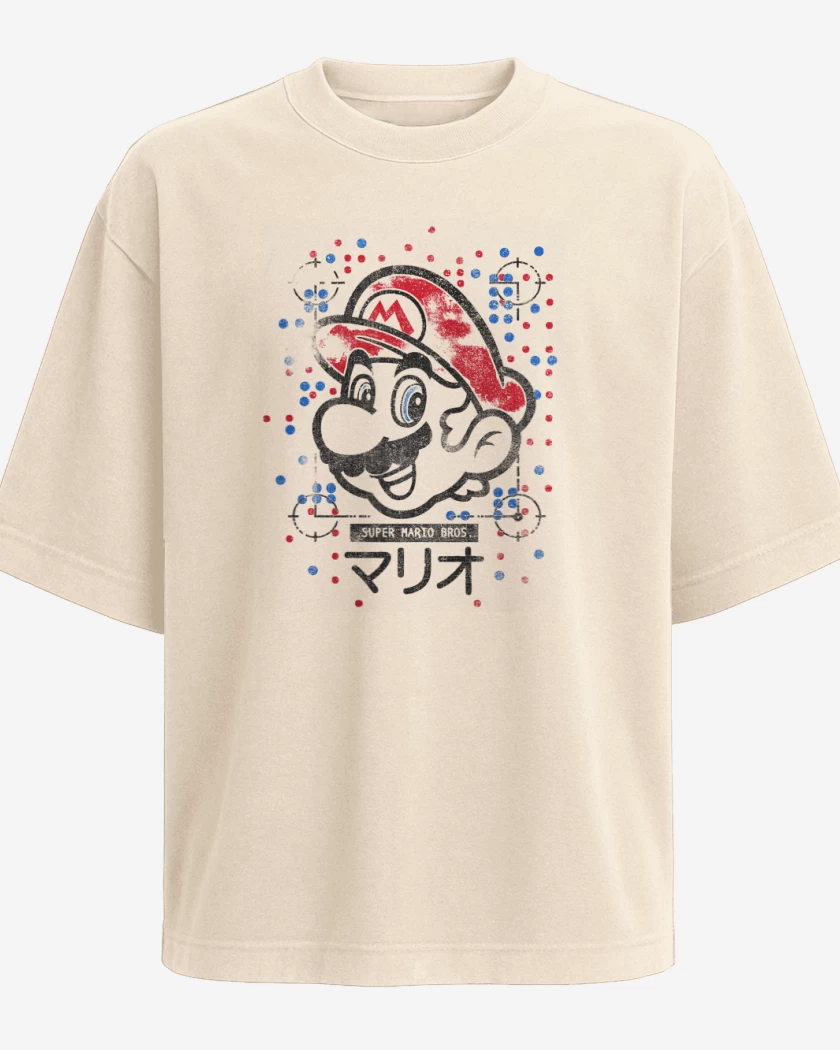 Polera Oversize Beige de Super bigote  light