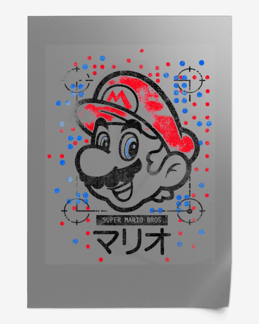Print Gris Melange de Super bigote  light