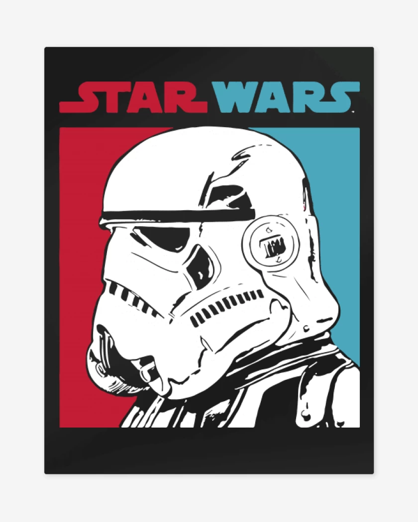 Print metalico Negro de Trooper 2 Colores