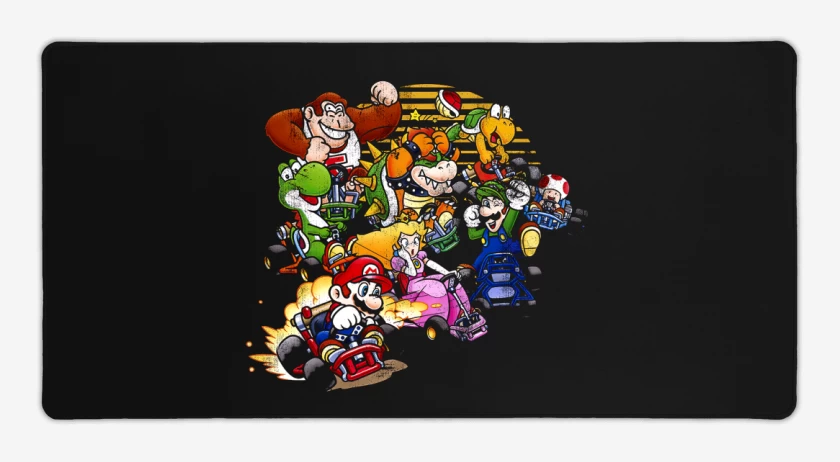 Mouse pad Gamer Negro de Super bigote Auto